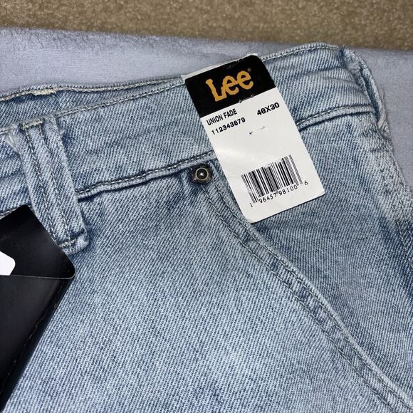 Lee Carpenter Loose Fit Workwear Union Fade Blue Denim Jeans Men’s 48x30 NWT - Picture 4 of 11